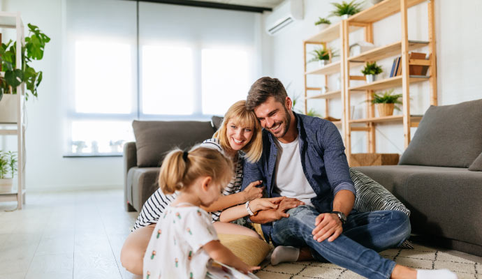 Family enjoying fresh indoor air