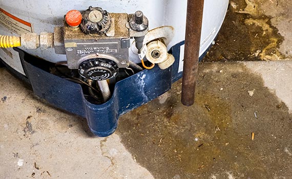 a broken water heater