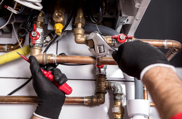Repairing leaky pipes and fixtures.
